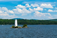 Loon Island Lighthouse on Lake Sunapee in New Hampshire